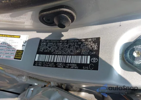 2022 Toyota Prius L from USA, damaged, VIN JTDKAMFU0N3159601